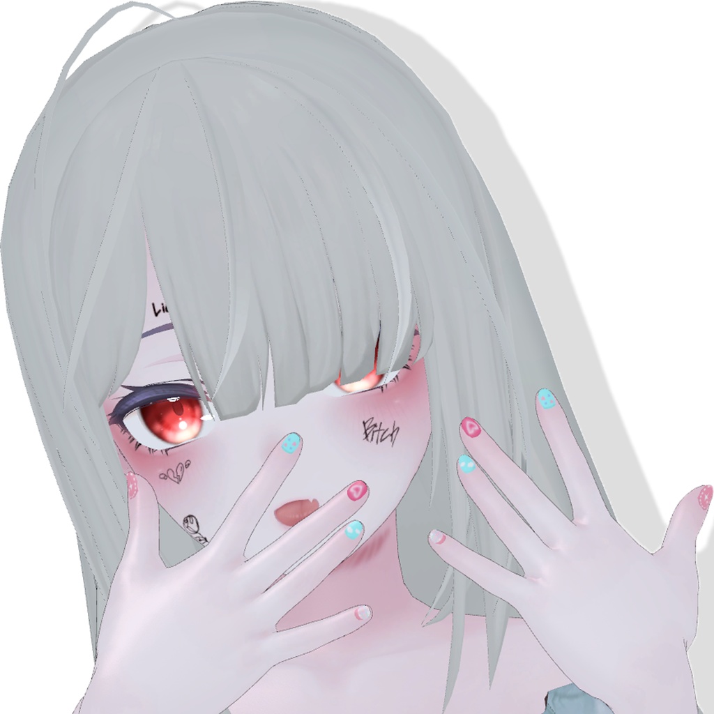 「桔梗」Dazzling Eyes Texture and Make-up (Body and Face) For Kikyo