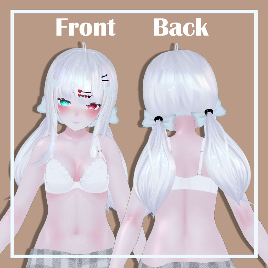 (PB) Low-Twintail Hair with Accessories