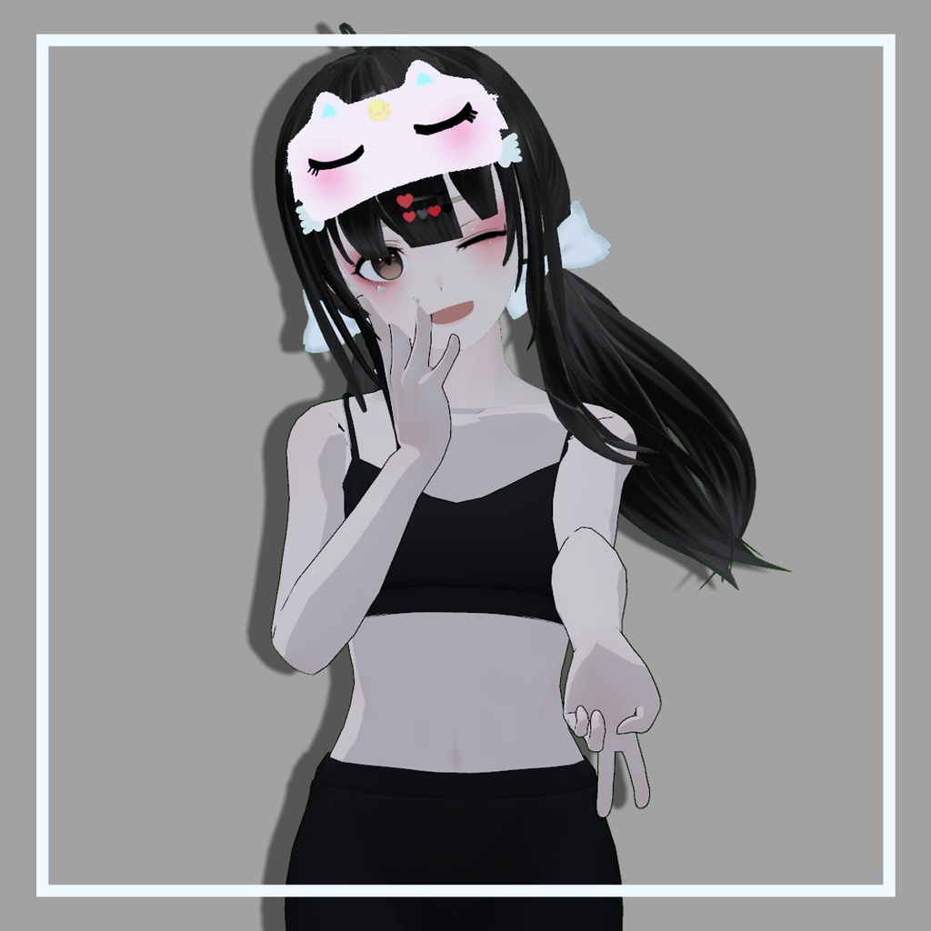 (PB) Low-Twintail Hair with Accessories