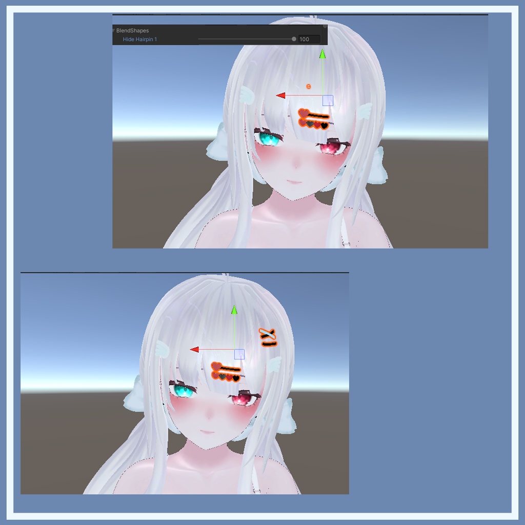 (PB) Low-Twintail Hair with Accessories