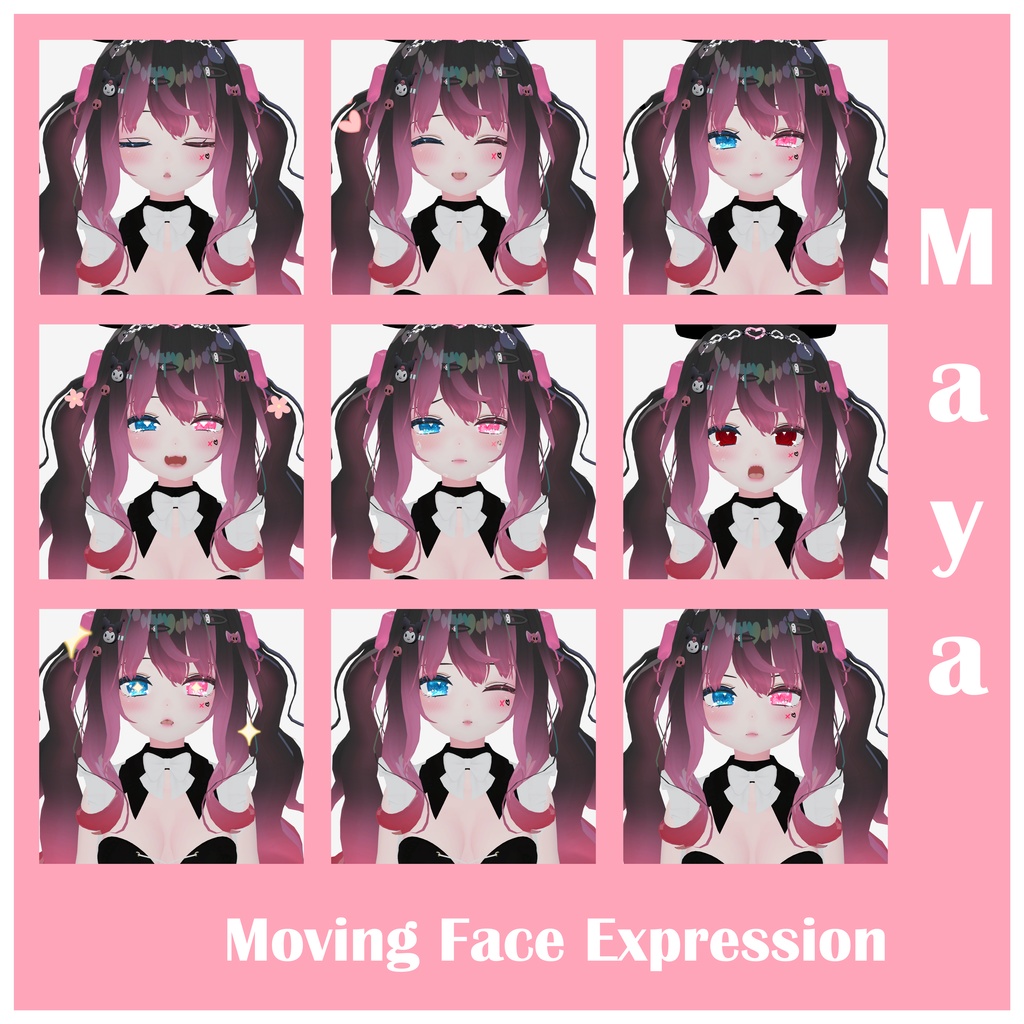 Maya「舞夜」Moving cute Face Expression