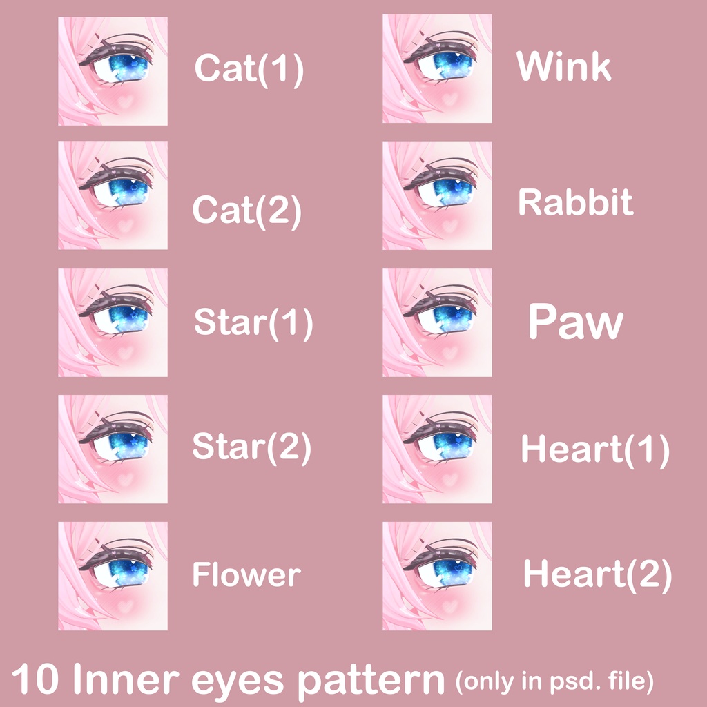 【セレスティア(SELESTIA)用】♦【Shining Eyes Texture and Skin,Face Make-up】♦