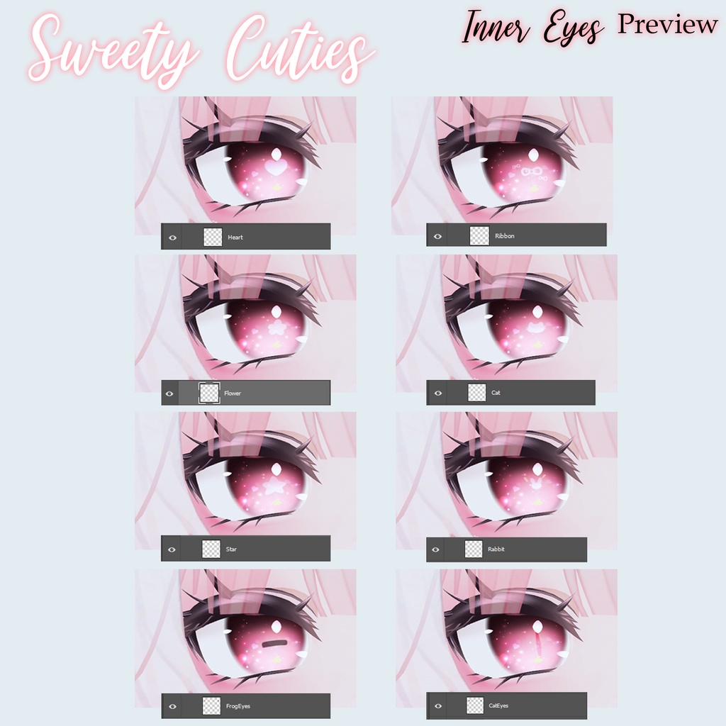【セレスティア(SELESTIA)用】Sweety Cutie Skin, Make-up and Eyes Texture
