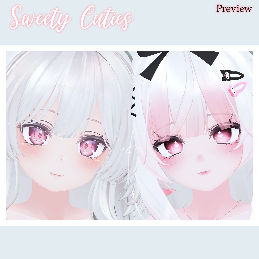 【セレスティア(SELESTIA)用】Sweety Cutie Skin, Make-up and Eyes Texture