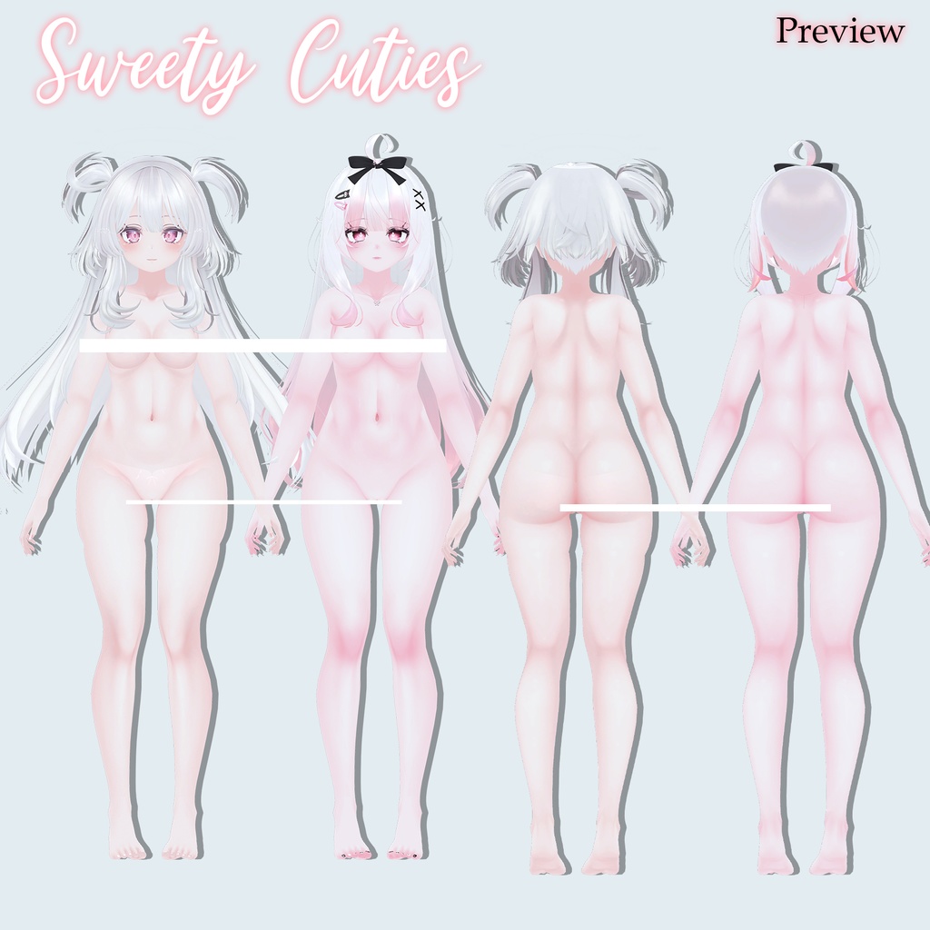 【セレスティア(SELESTIA)用】Sweety Cutie Skin, Make-up and Eyes Texture