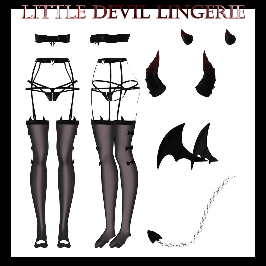 【7アバター対応】Little Devil Lingerie