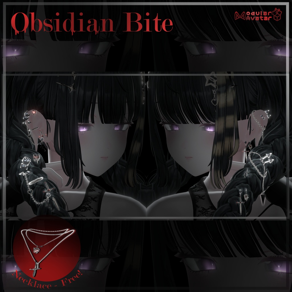 「12アバター対応」 Obsidian Bite 𝐅𝐫𝐞𝐞 𝘧𝘰𝘳 𝘕𝘦𝘤𝘬𝘭𝘢𝘤𝘦 !!