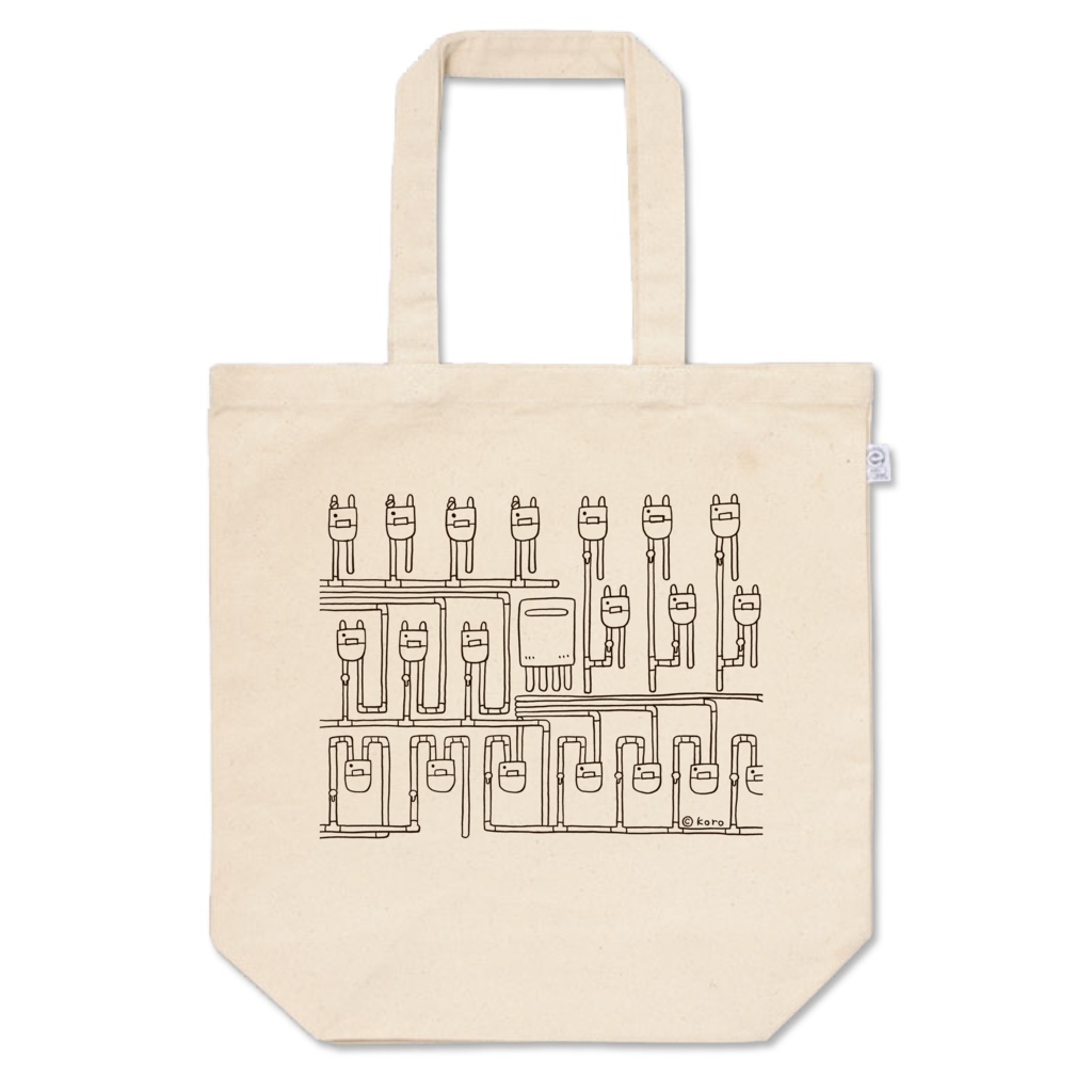 ガスメーター with 給湯器　トートバッグ