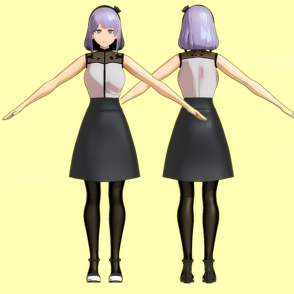 【無料】枝垂ほたる 3Dモデル 通常Ver【MMDモデル】