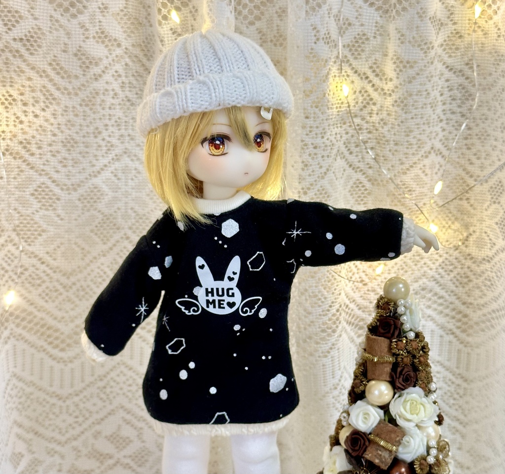 【1/6 TinyFox】ウサロゴとダイヤモンドダストのトレーナーワンピ