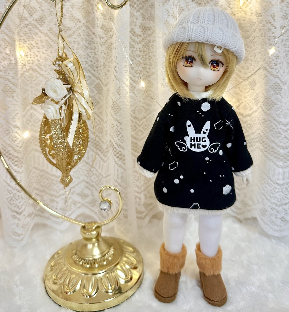 【1/6 TinyFox】ウサロゴとダイヤモンドダストのトレーナーワンピ