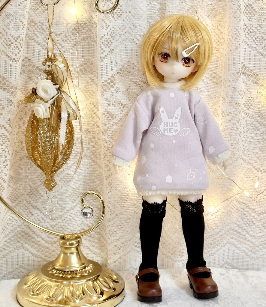 【1/6 TinyFox】ウサロゴとダイヤモンドダストのトレーナーワンピ