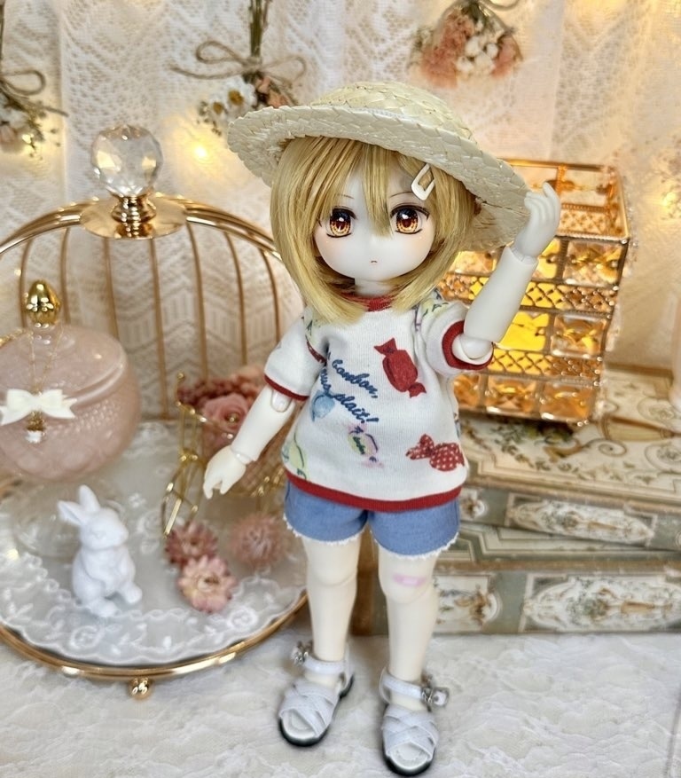 【1/6 TinyFox】キャンディー柄Tシャツ