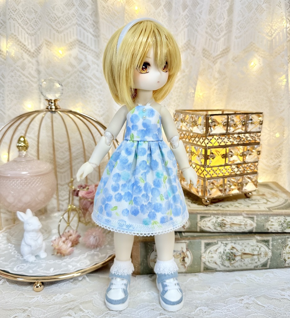 水彩風花柄サマーワンピ