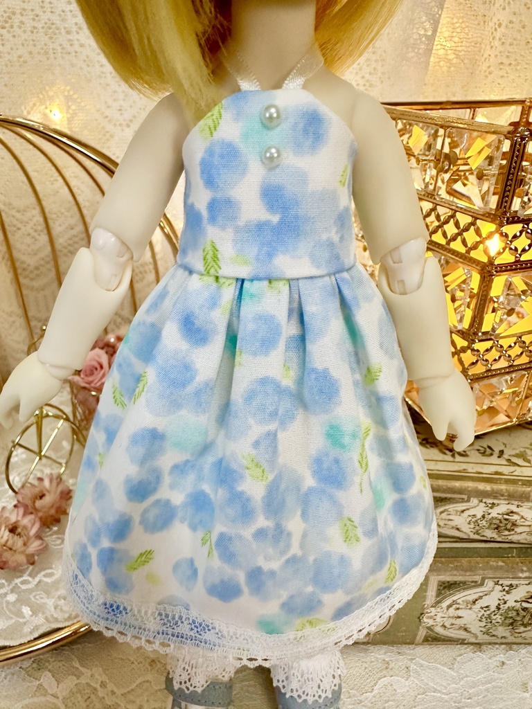 水彩風花柄サマーワンピ