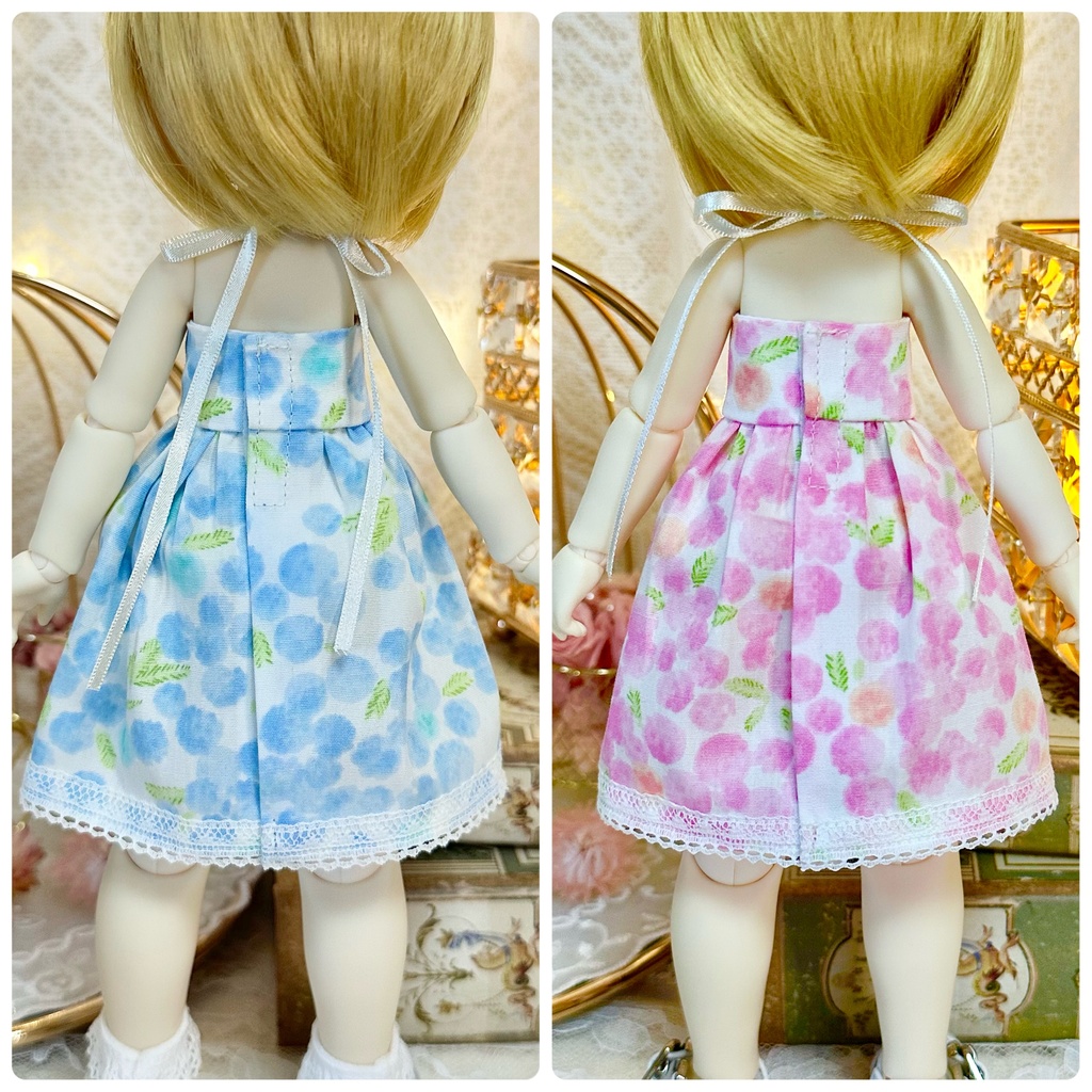 水彩風花柄サマーワンピ