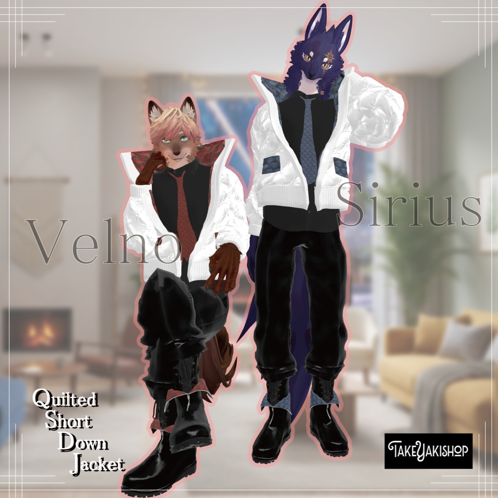 ★無料配布中★Quilted Short Down Jacket【VRC衣装】