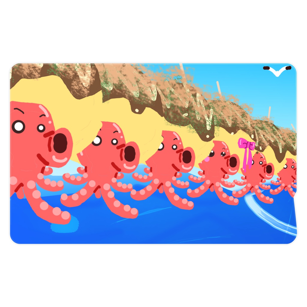 たこ焼きたこさんICカードステッカー