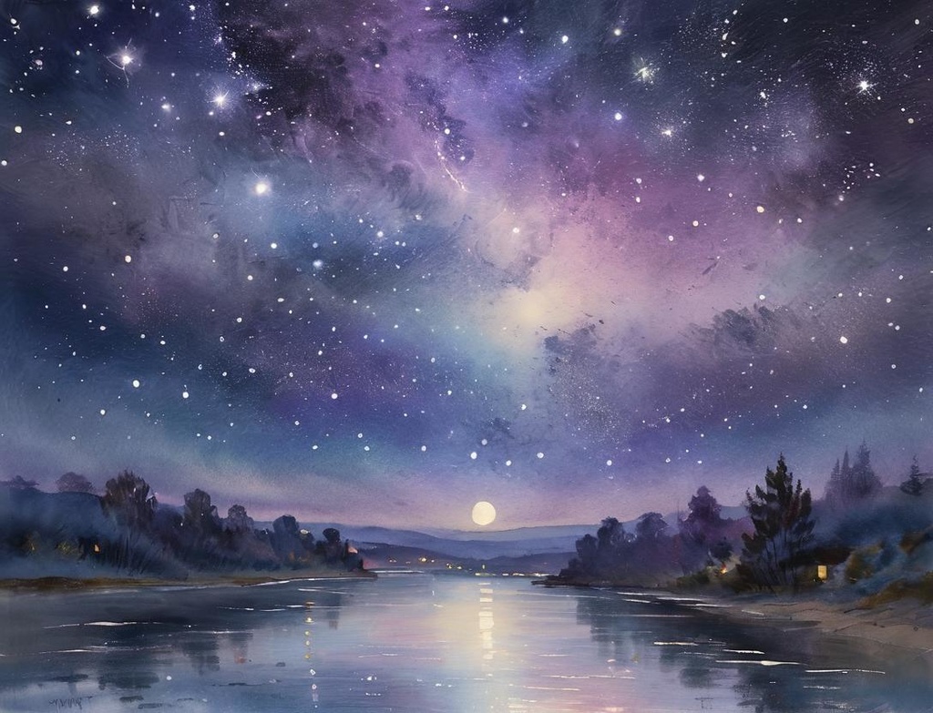 空と光のものがたり – 水彩ファンタジー背景6枚セット