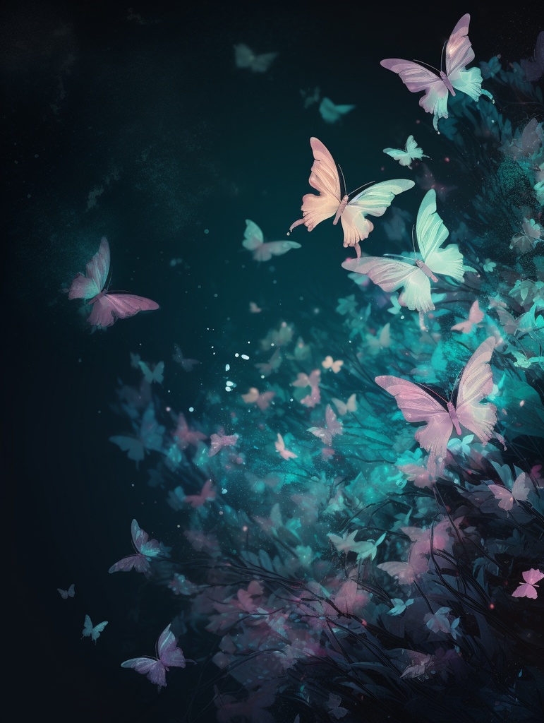 幻想の蝶たち|水彩ファンタジー背景素材 & 動画セット(TikTok公開作品)