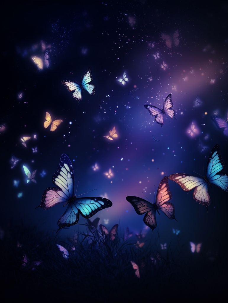 幻想の蝶たち|水彩ファンタジー背景素材 & 動画セット(TikTok公開作品)
