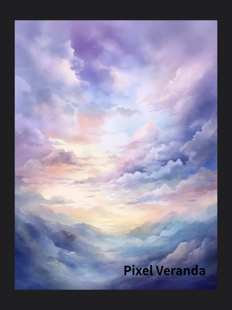 Pink Dream Sky – 幻想的な雲の背景素材セット | 水彩風・配信・動画・創作用ファンタジー空 4枚パック