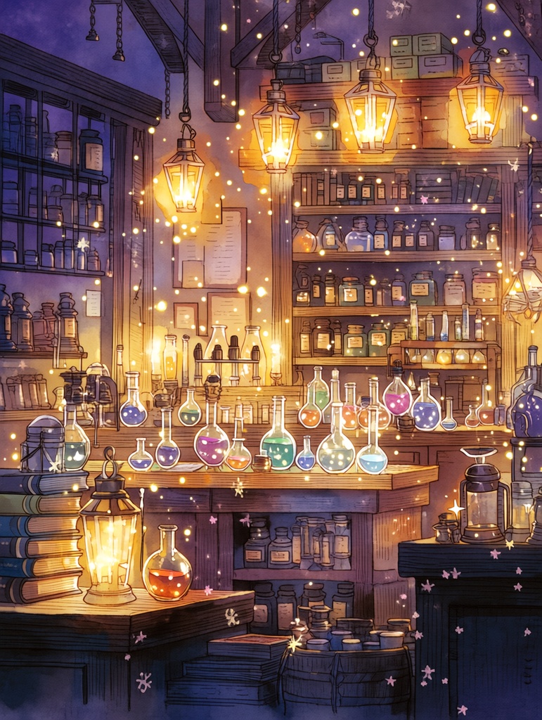 幻想魔法雑貨屋の背景素材集|TRPG・ゲーム制作向け(24枚)