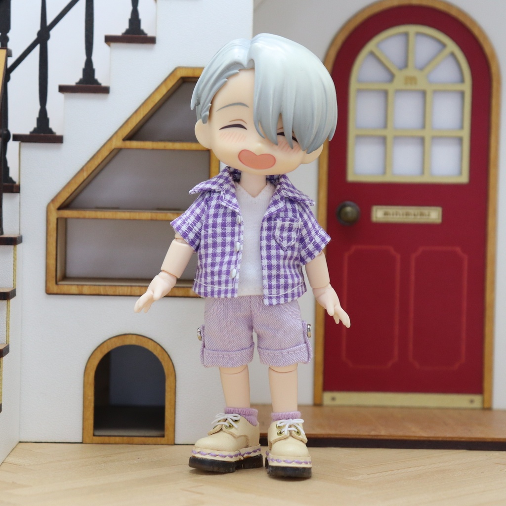 羽織シャツセット　お色受注(チェック)