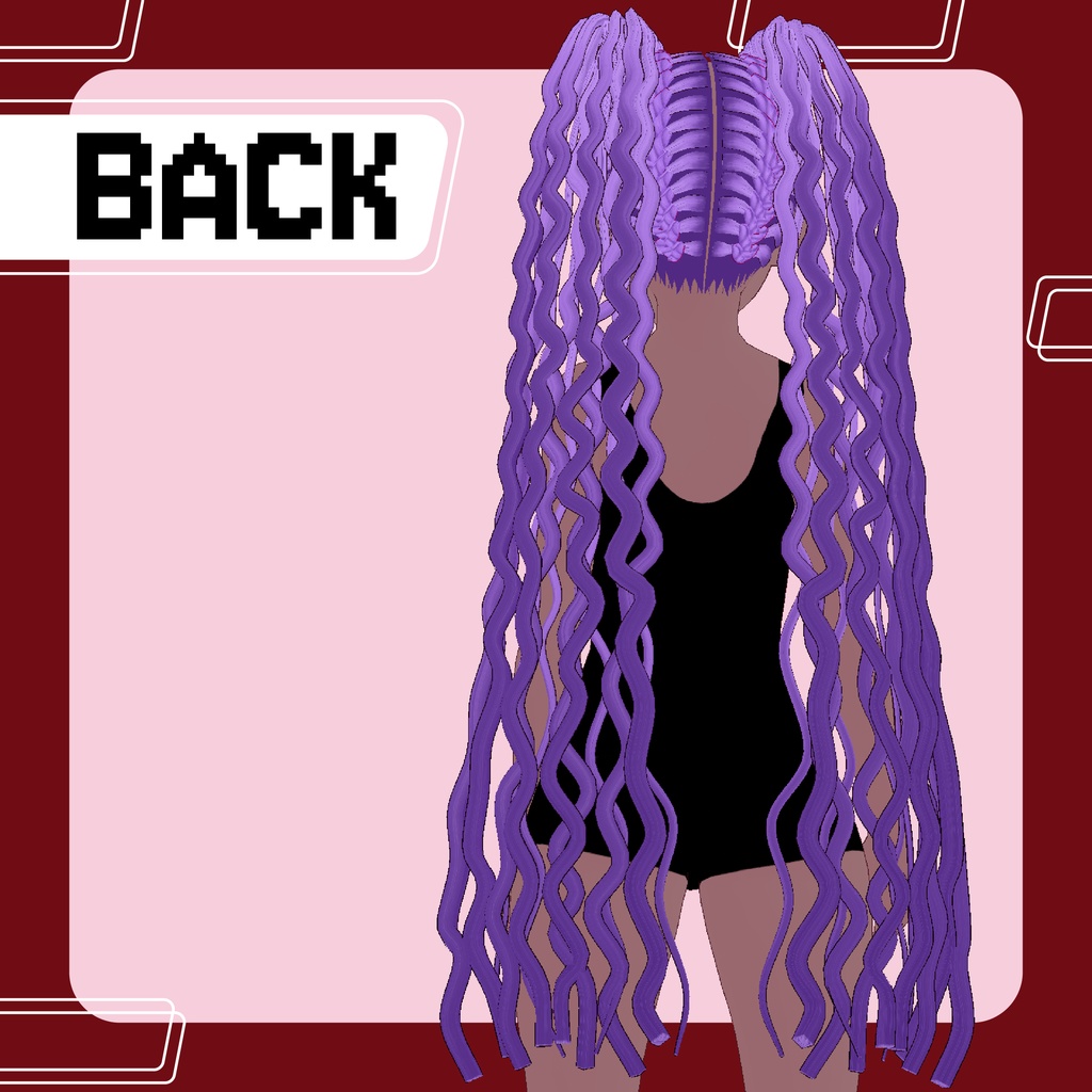 【VRoid】HairStyle Preset Braid W/ Ponytails