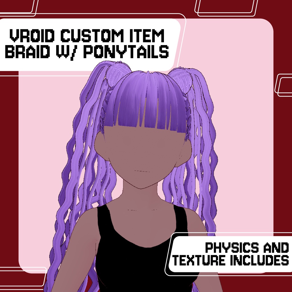 【VRoid】HairStyle Preset Braid W/ Ponytails