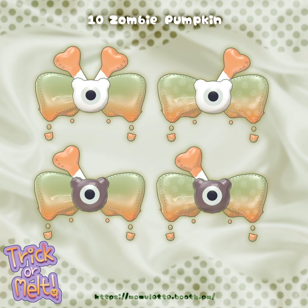 ✨50%OFF SALE✨【Trick or Melt!🎀💧】ハロウィンモチーフ🎃🦴ヘアアクセサリー