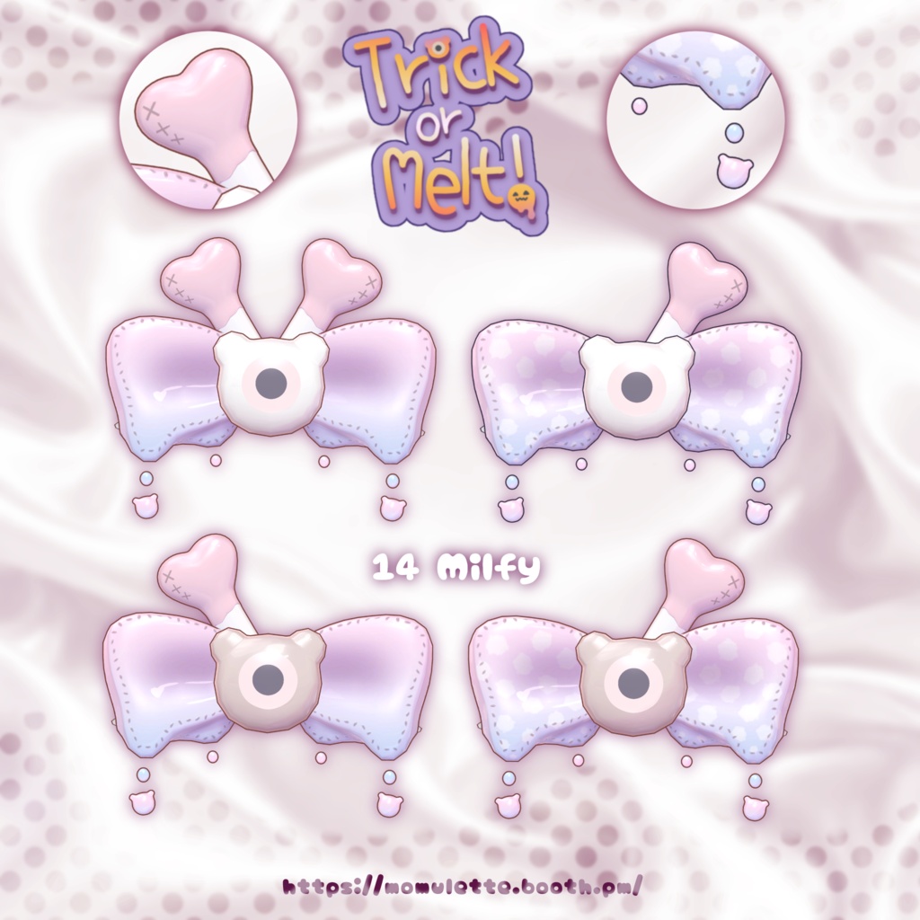 ✨50%OFF SALE✨【Trick or Melt!🎀💧】ハロウィンモチーフ🎃🦴ヘアアクセサリー