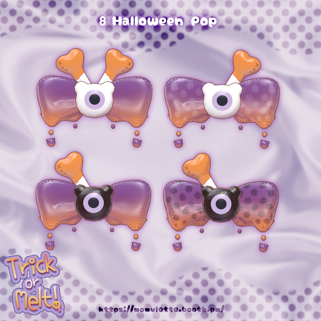 ✨50%OFF SALE✨【Trick or Melt!🎀💧】ハロウィンモチーフ🎃🦴ヘアアクセサリー