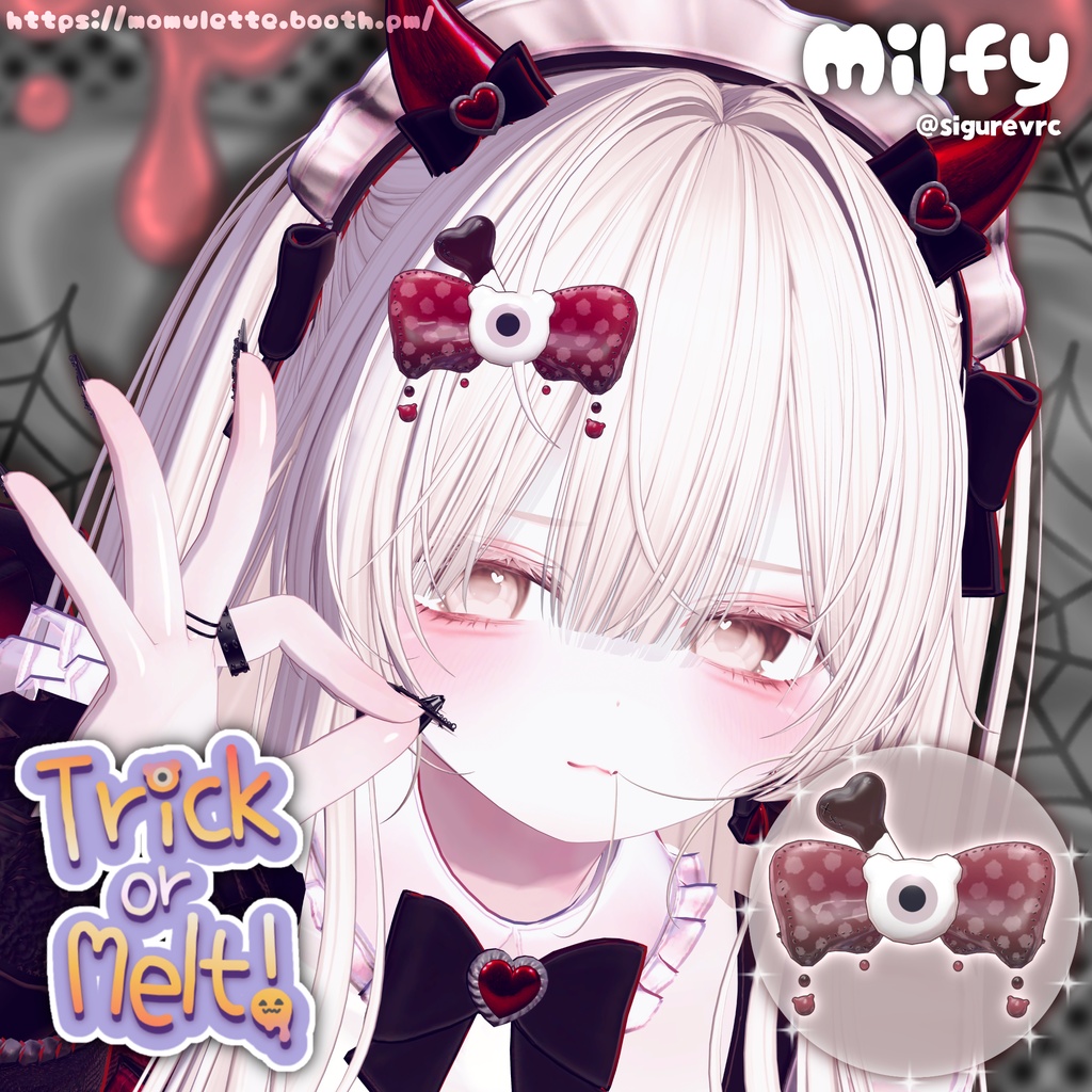 ✨50%OFF SALE✨【Trick or Melt!🎀💧】ハロウィンモチーフ🎃🦴ヘアアクセサリー