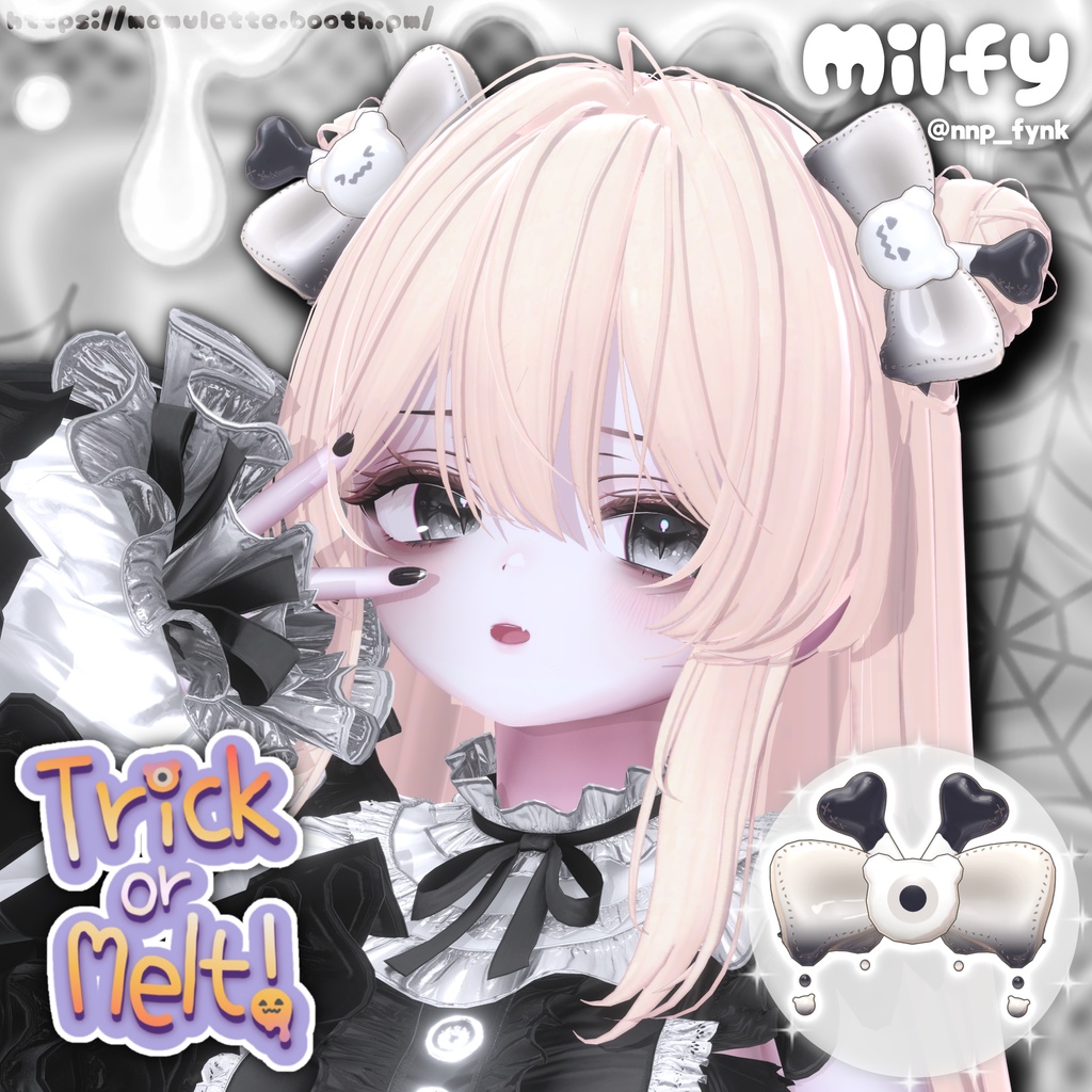 ✨50%OFF SALE✨【Trick or Melt!🎀💧】ハロウィンモチーフ🎃🦴ヘアアクセサリー