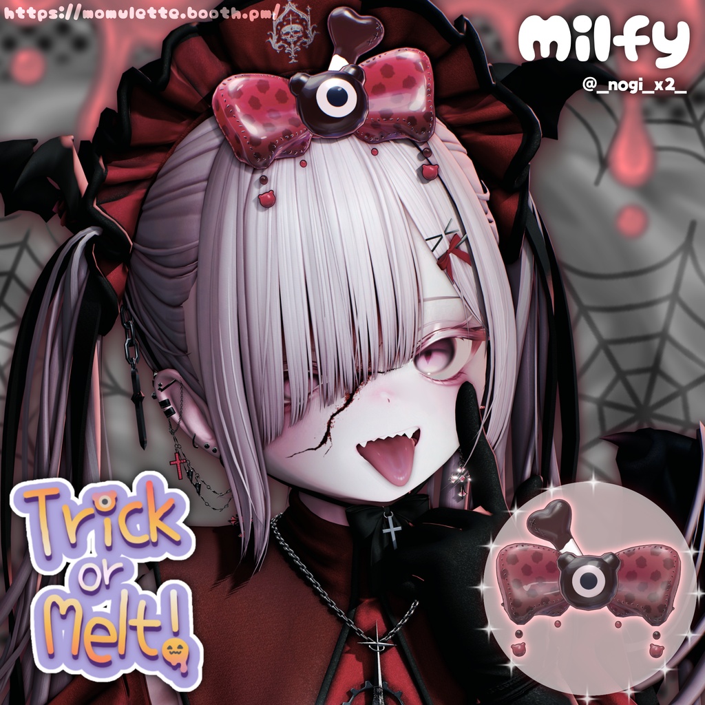 ✨50%OFF SALE✨【Trick or Melt!🎀💧】ハロウィンモチーフ🎃🦴ヘアアクセサリー