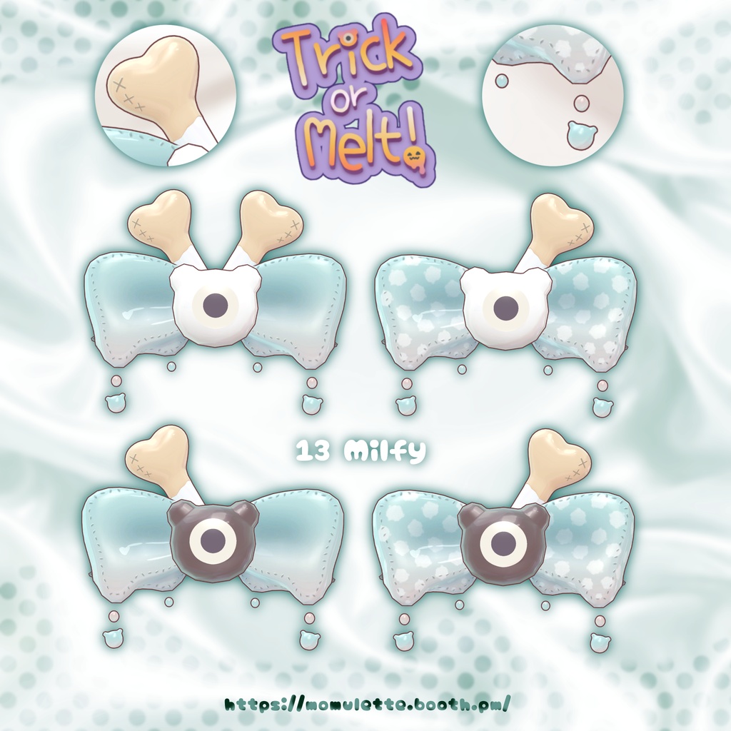 ✨50%OFF SALE✨【Trick or Melt!🎀💧】ハロウィンモチーフ🎃🦴ヘアアクセサリー
