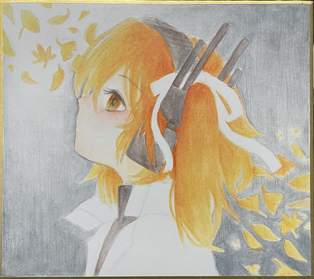 【足立レイ】色紙原画(足立紅葉祭2025年)