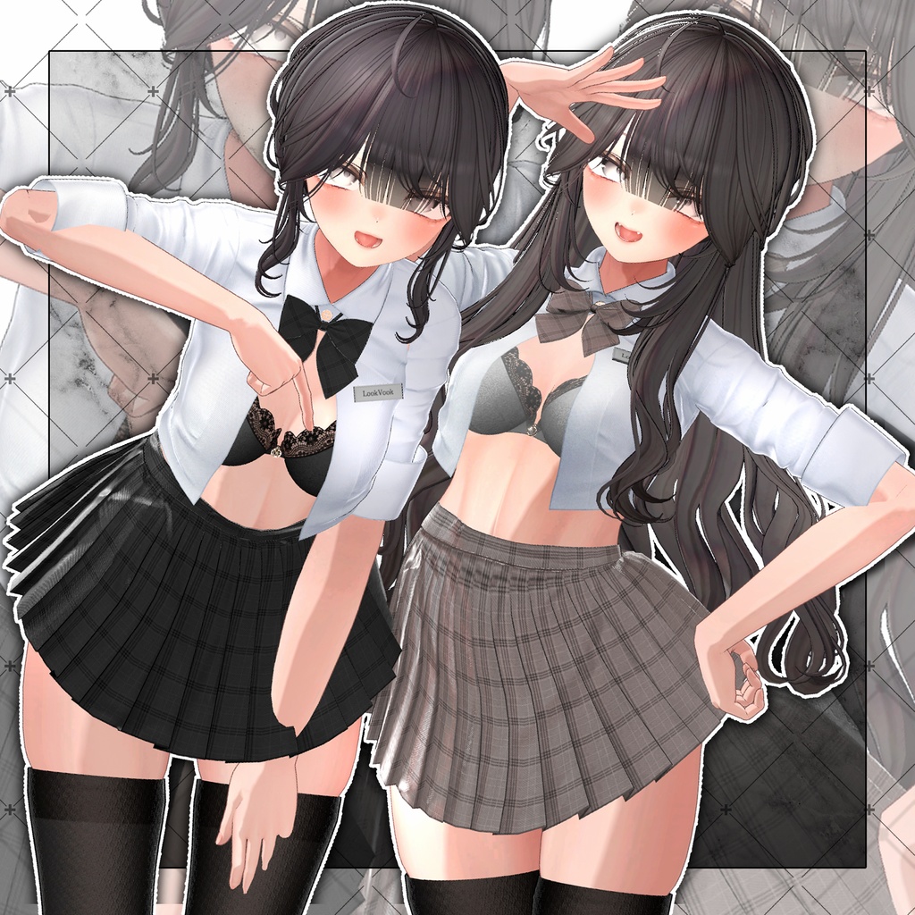 【VRC想定】2Way Vance Clip Hair Ver.2