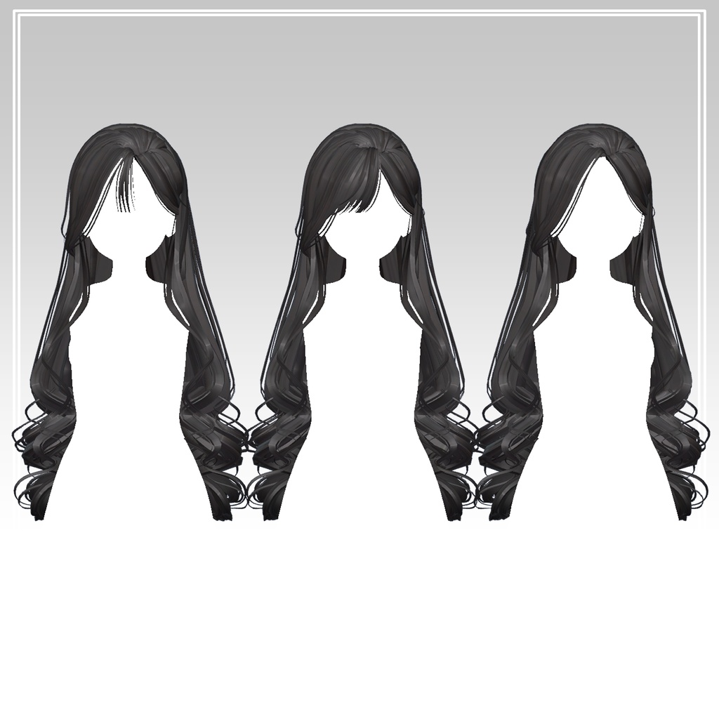 【PB対応】Long Wave Hair【3Bangs】