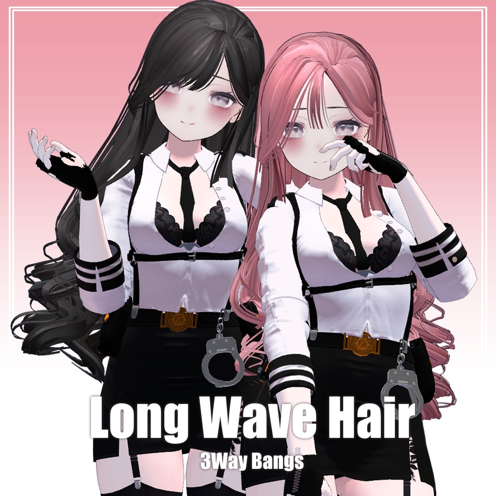 【PB対応】Long Wave Hair【3Bangs】