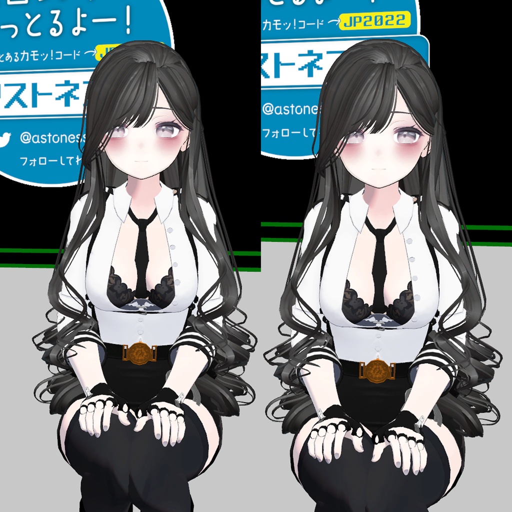 【PB対応】Long Wave Hair【3Bangs】