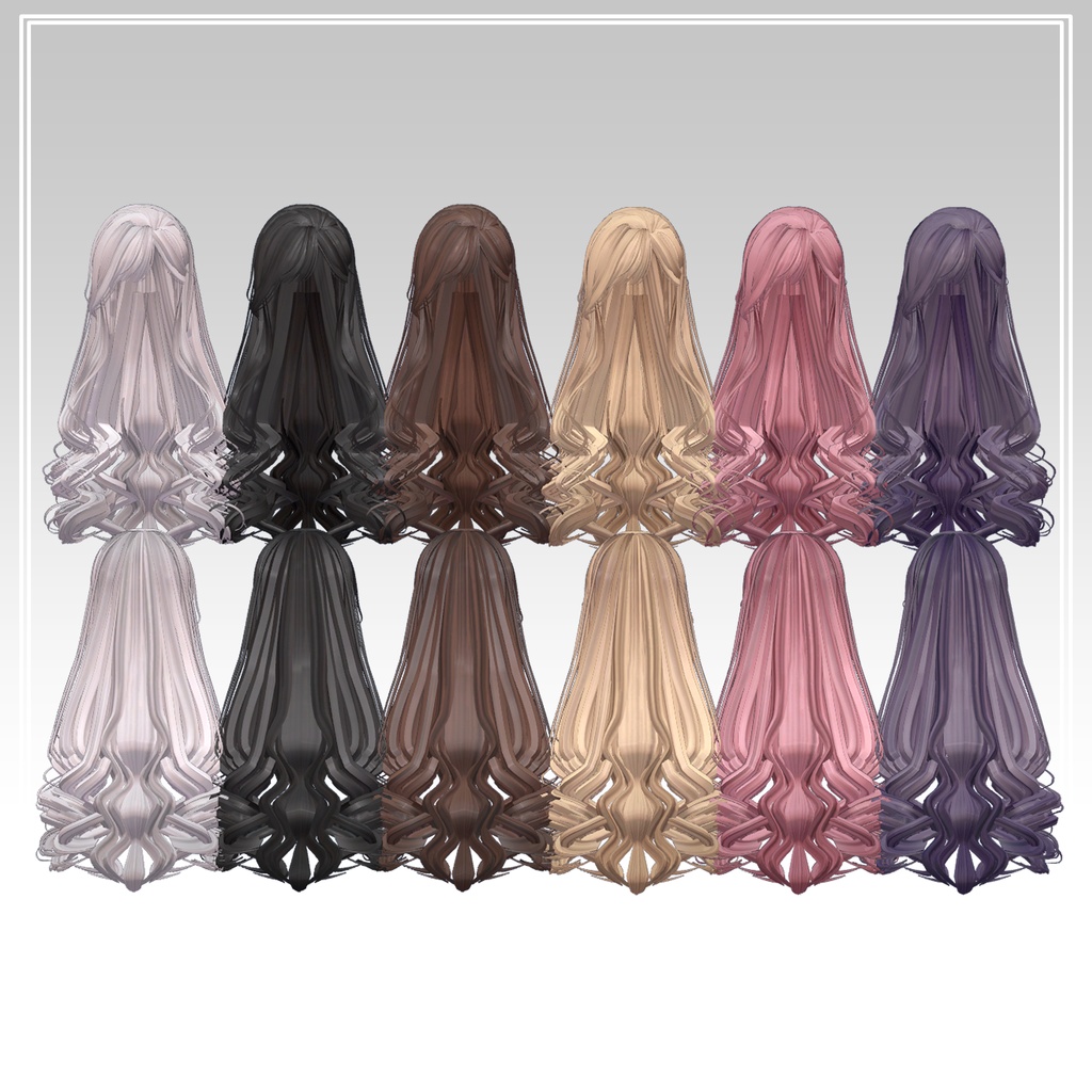 【PB対応】Long Wave Hair【3Bangs】