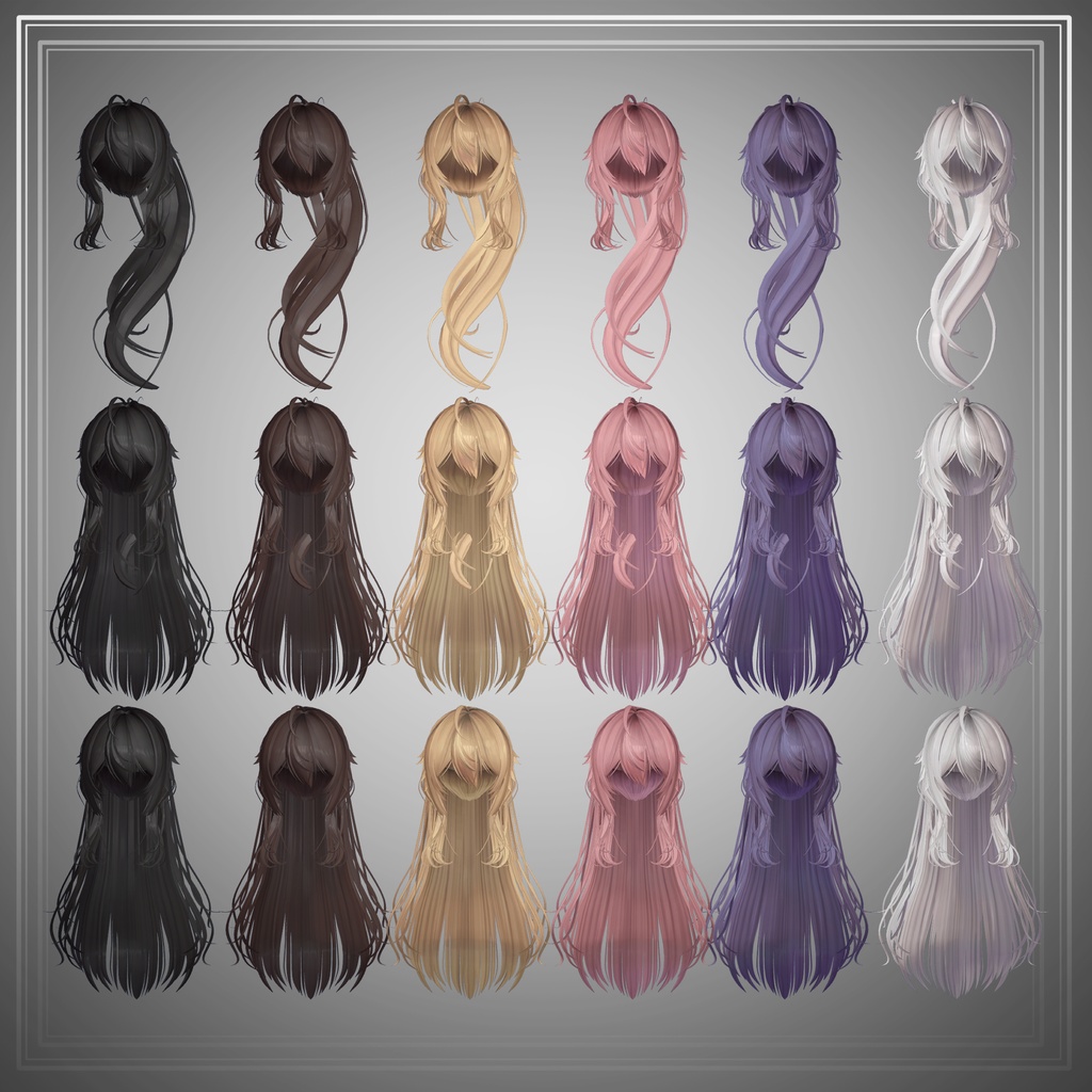 【PB対応】3Way SZ ハーフアップポニーテール