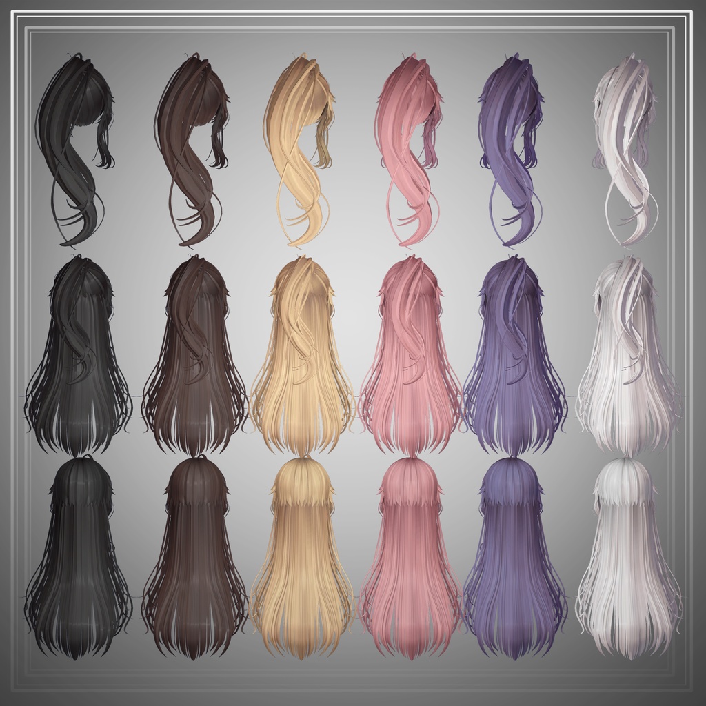 【PB対応】3Way SZ ハーフアップポニーテール