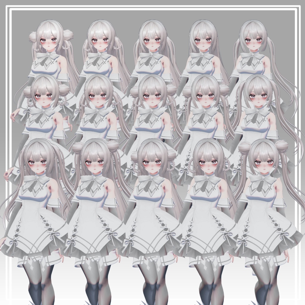 【VRC想定】4way+3春節姫カットヘア