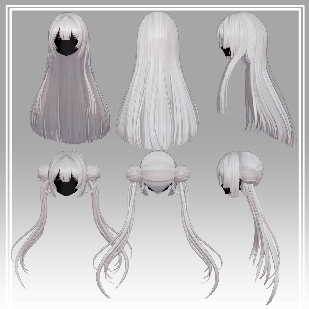 【VRC想定】4way+3春節姫カットヘア