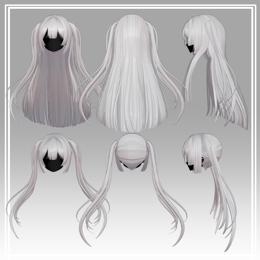 【VRC想定】4way+3春節姫カットヘア