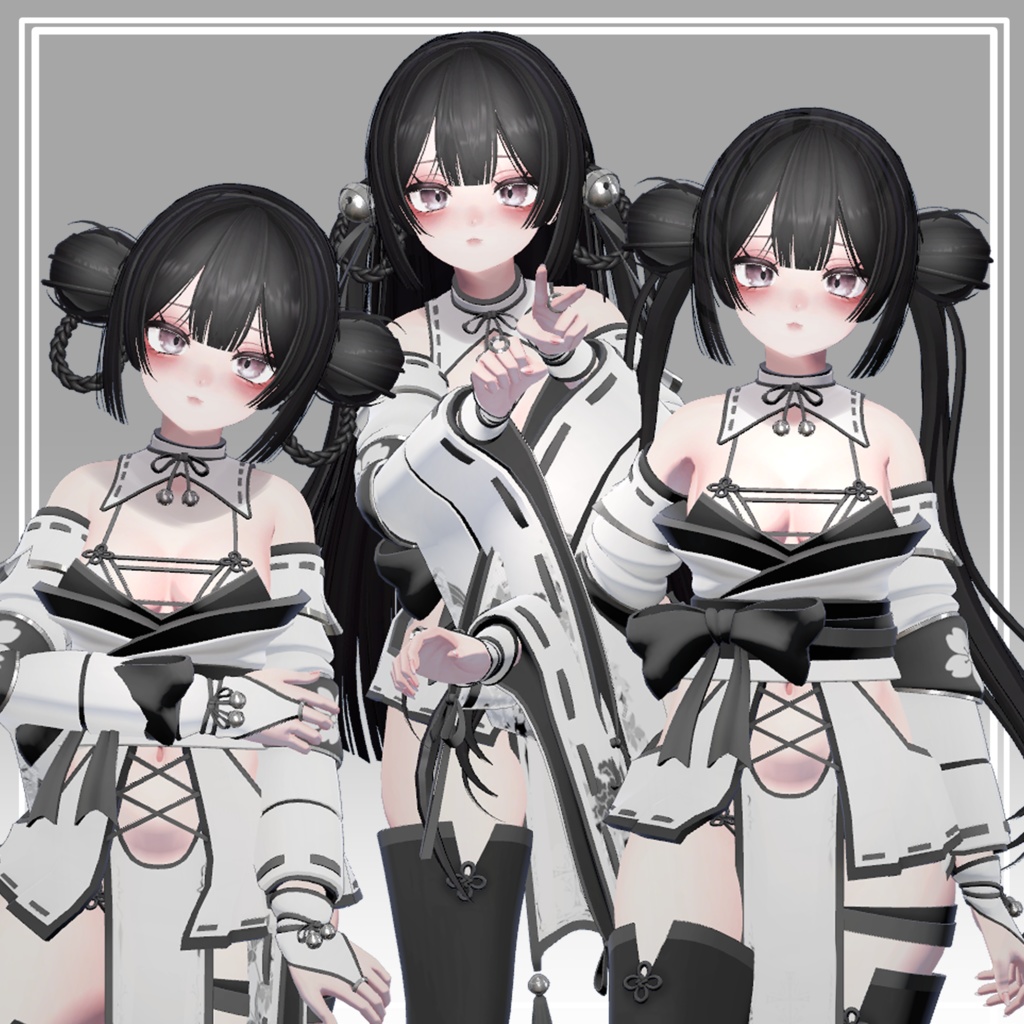 【VRC想定】4way+3春節姫カットヘア