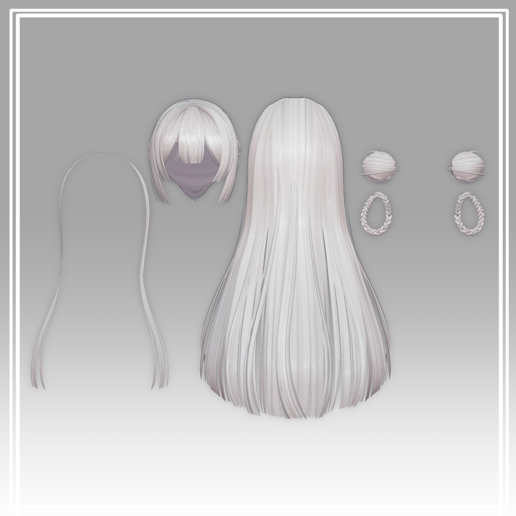 【VRC想定】4way+3春節姫カットヘア